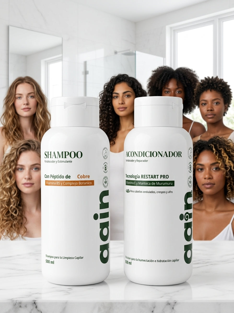 Dúo AAIN | Shampoo Péptido de Cobre + Acondicionador