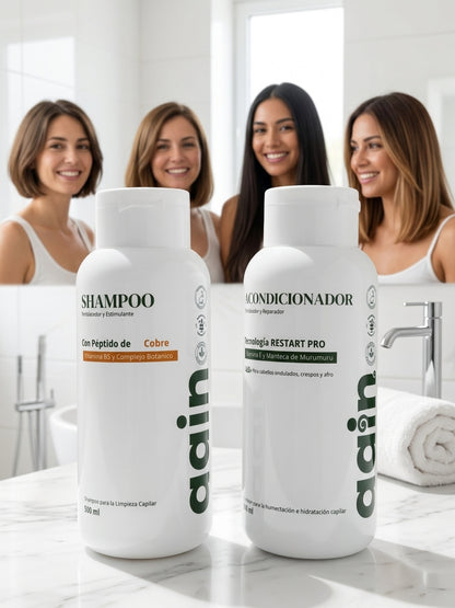 Dúo AAIN | Shampoo Péptido de Cobre + Acondicionador
